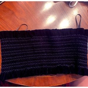 Black Velvet Tube Top Size Medium
